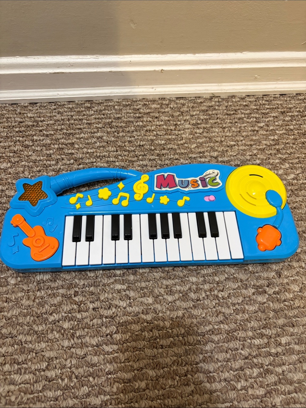 Kids Blue Musical Keyboard Toy with Playful Buttons
